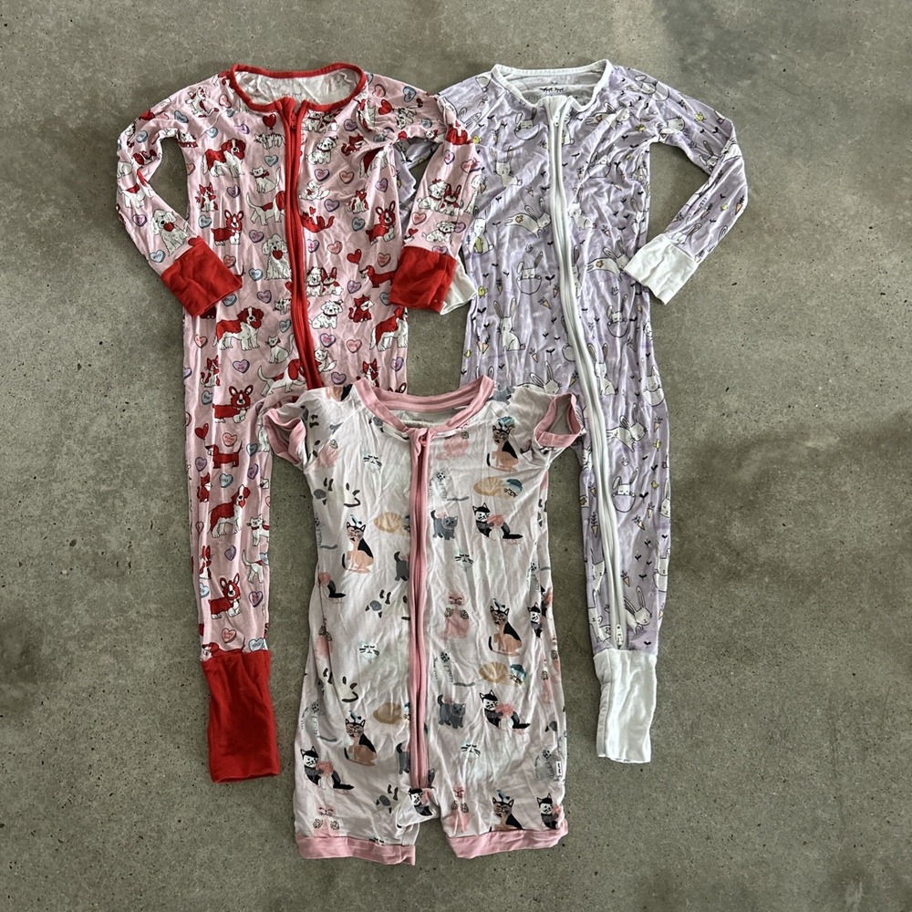Little‎ Sleepies Lot Bundle Of 3 Size 2T 18-24M GUC